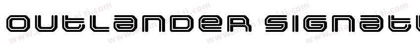 Outlander signature字体转换
